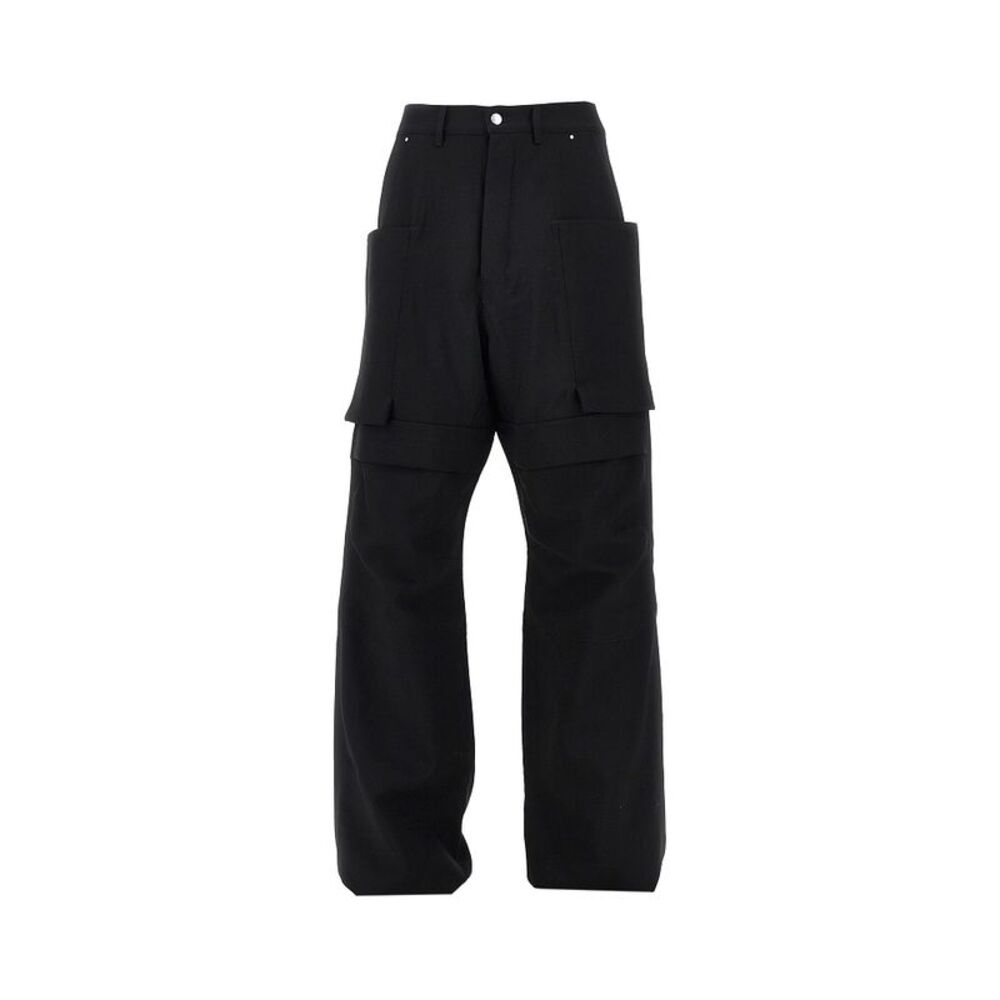 Rick Owens Men Wool Canvas 'Stefan' Cargo Pants